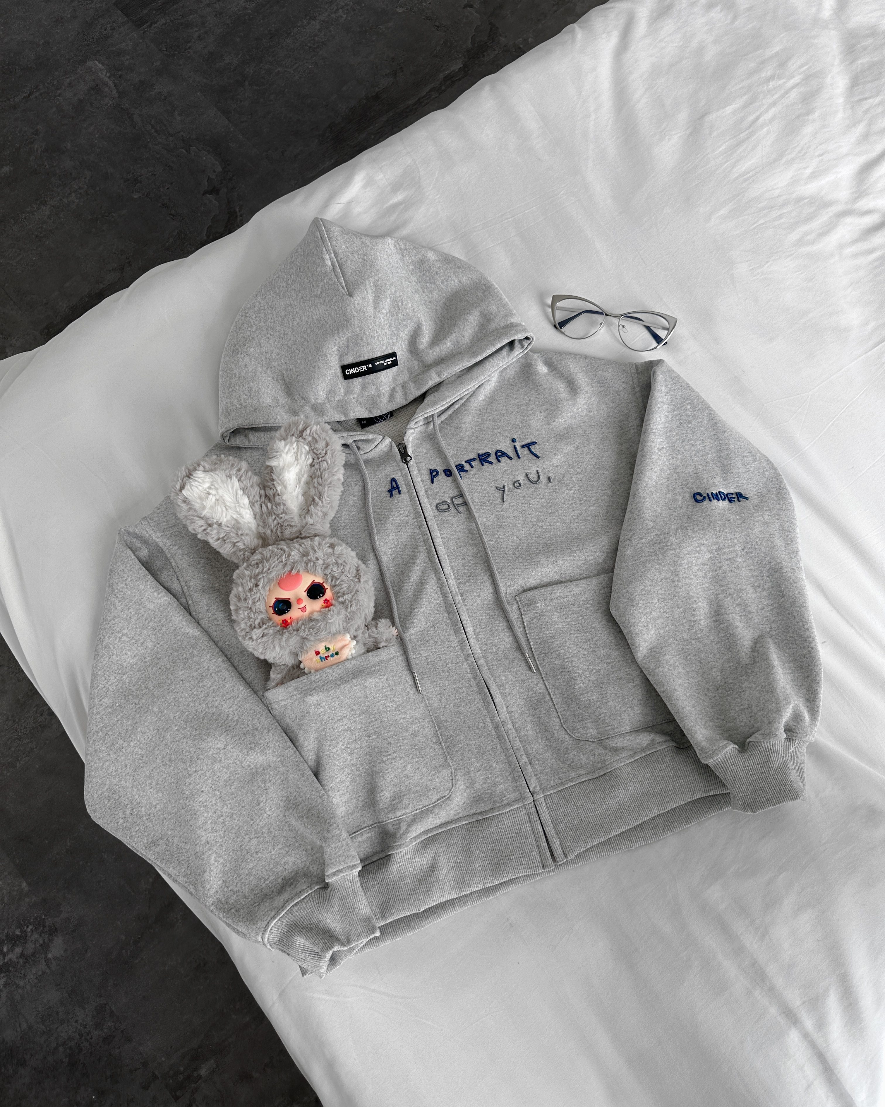 Portrait - Hoodie Zip Boxy