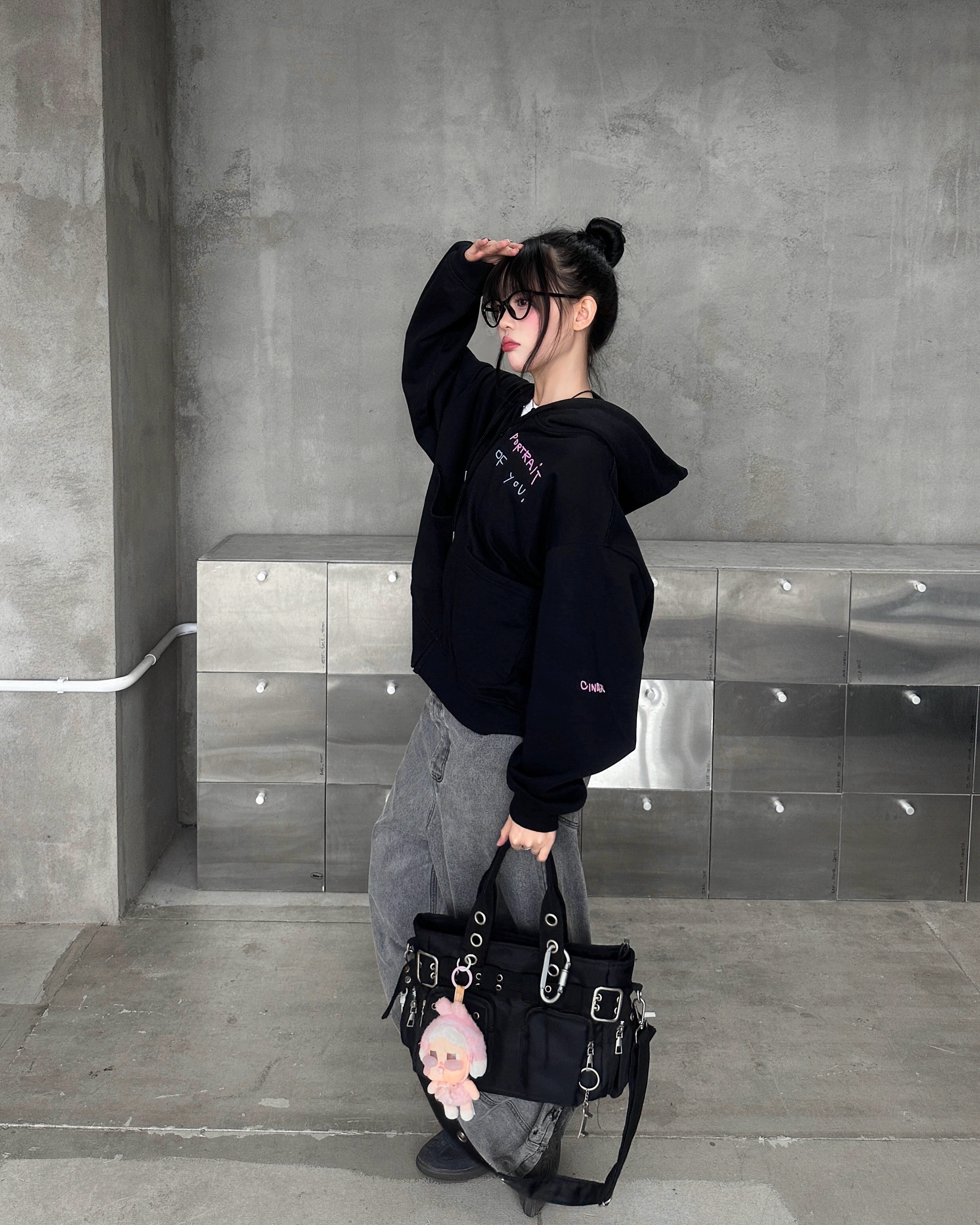 Portrait - Hoodie Zip Boxy